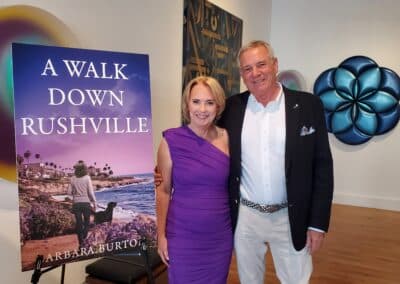 Guests celebrating at the A Walk Down Rushville book launch in La Jolla, April 2024
