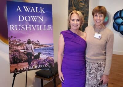 Guests celebrating at the A Walk Down Rushville book launch in La Jolla, April 2024
