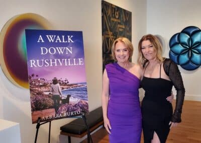Guests celebrating at the A Walk Down Rushville book launch in La Jolla, April 2024