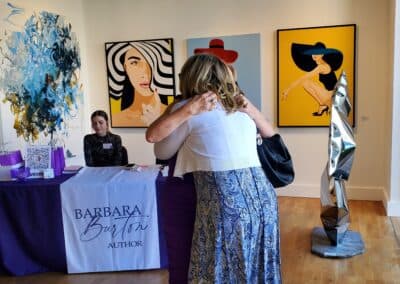 Guests celebrating at the A Walk Down Rushville book launch in La Jolla, April 2024