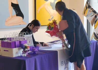 Guests celebrating at the A Walk Down Rushville book launch in La Jolla, April 2024