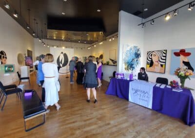 Guests celebrating at the A Walk Down Rushville book launch in La Jolla, April 2024