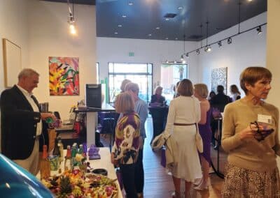 Guests celebrating at the A Walk Down Rushville book launch in La Jolla, April 2024