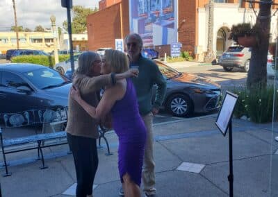 Guests celebrating at the A Walk Down Rushville book launch in La Jolla, April 2024