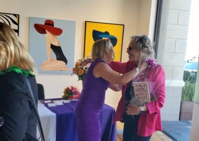 Guests celebrating at the A Walk Down Rushville book launch in La Jolla, April 2024
