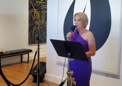 Guests celebrating at the A Walk Down Rushville book launch in La Jolla, April 2024
