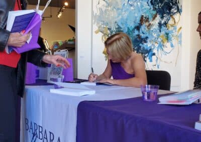 Guests celebrating at the A Walk Down Rushville book launch in La Jolla, April 2024