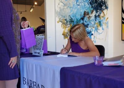 Guests celebrating at the A Walk Down Rushville book launch in La Jolla, April 2024