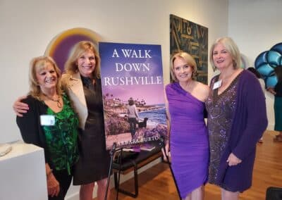 Guests celebrating at the A Walk Down Rushville book launch in La Jolla, April 2024