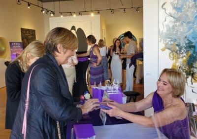Guests celebrating at the A Walk Down Rushville book launch in La Jolla, April 2024