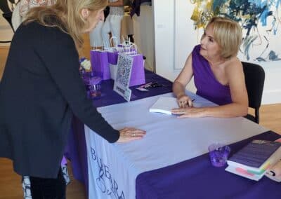 Guests celebrating at the A Walk Down Rushville book launch in La Jolla, April 2024