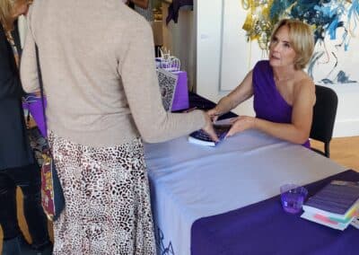 Guests celebrating at the A Walk Down Rushville book launch in La Jolla, April 2024