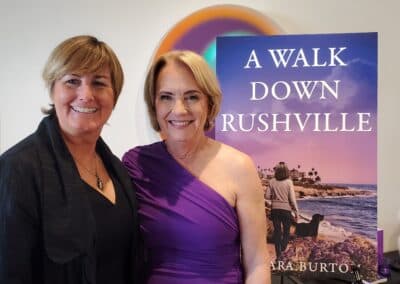 Guests celebrating at the A Walk Down Rushville book launch in La Jolla, April 2024