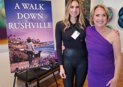 Guests celebrating at the A Walk Down Rushville book launch in La Jolla, April 2024