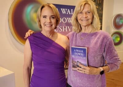 Guests celebrating at the A Walk Down Rushville book launch in La Jolla, April 2024